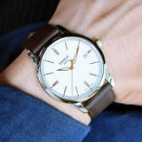 Tissot T Classic Dream White Dial Brown Leather Strap Watch for Men - T033.410.26.011.01 Buy Now By Tissot