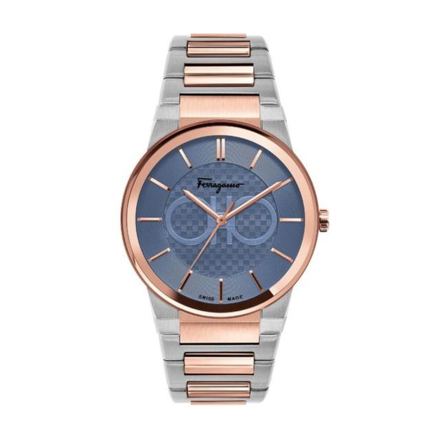 Salvatore Ferragamo Sapphire Blue Dial Two Tone Steel Strap Watch for Men - SFHP007-20 Buy Now By Salvatore Ferragamo