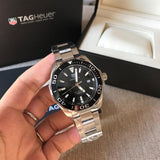 Tag Heuer Aquaracer Quartz Black Dial Silver Steel Strap Watch for Men - WAY101A.BA0746 Buy Now By Tag Heuer