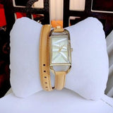 Michael Kors Empire Three Hand Gold Dial Brown Leather Strap Watch for Women - MK4721 Buy Now By Michael Kors