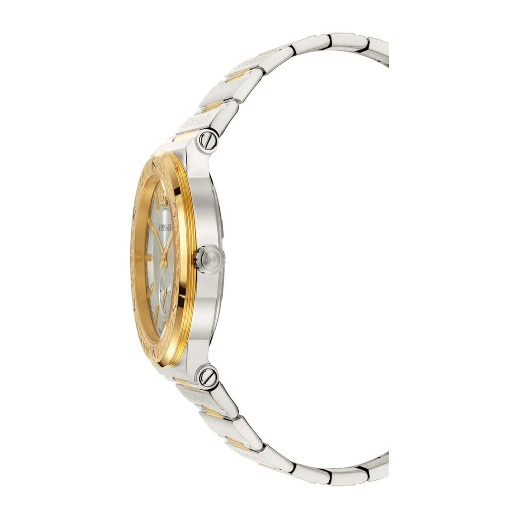 Versace Greca Silver Dial Two Tone Steel Strap Watch for Men - VEVI00320 Buy Now By Versace