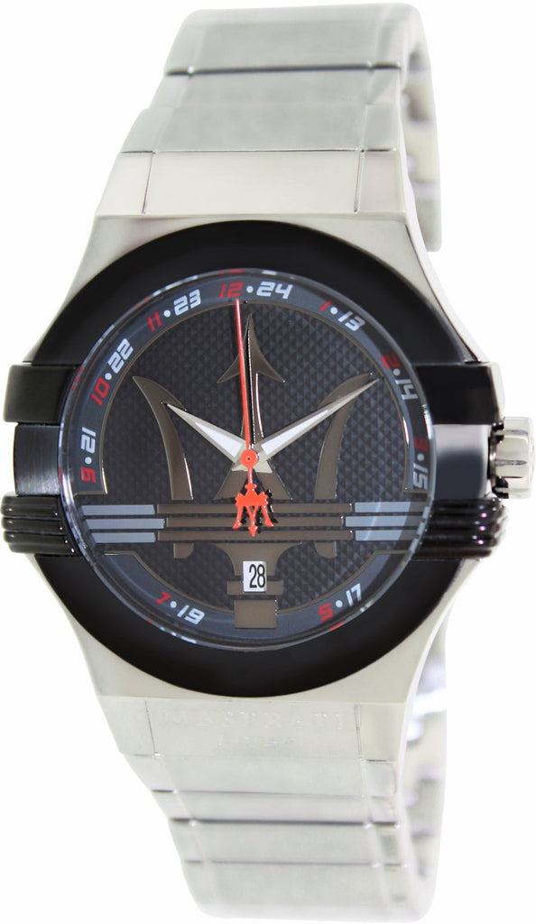 Maserati Potenza Black Dial Silver Steel Strap Watch For Men - R8853108001 Buy Now By Maserati