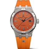 Maurice Lacroix Aikon Limited Edition Automatic Date Orange Dial Silver Steel Strap Watch For Men - AI6008-SS00F-530-1 Buy Now By Maurice Lacroix