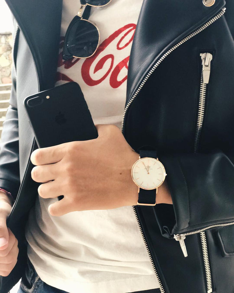 Daniel Wellington Classic Cornwall White Dial Black Nylon Strap Watch For Men - DW00100257 Buy Now By Daniel Wellington