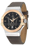 Maserati Potenza Black Dial Brown Leather Strap Watch For Men - R8851108014 Buy Now By Maserati