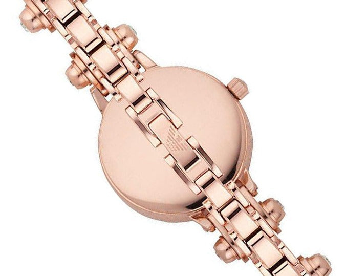 Emporio Armani Retro Quartz Silver Dial Rose Gold Steel Strap Watch For Women - AR1776 Buy Now By Emporio Armani