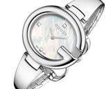 Gucci Guccissima Diamonds Mother of Pearl Dial Silver Steel Strap Watch For Women - YA134303 Buy Now By Gucci