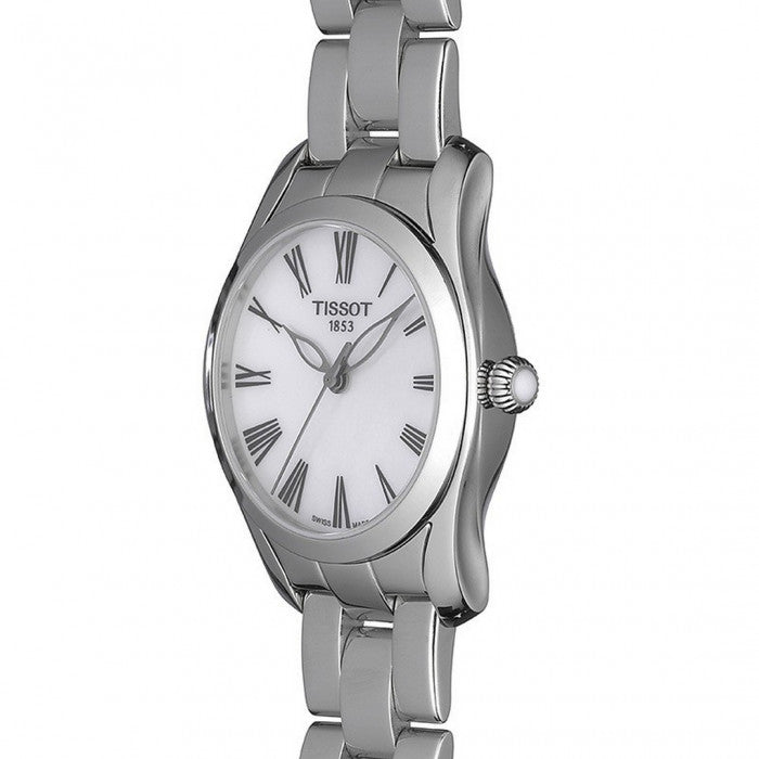 Tissot T Wave T Lady Mother of Pearl Dial Silver Steel Strap Watch For Women - T112.210.11.113.00 Buy Now By Tissot