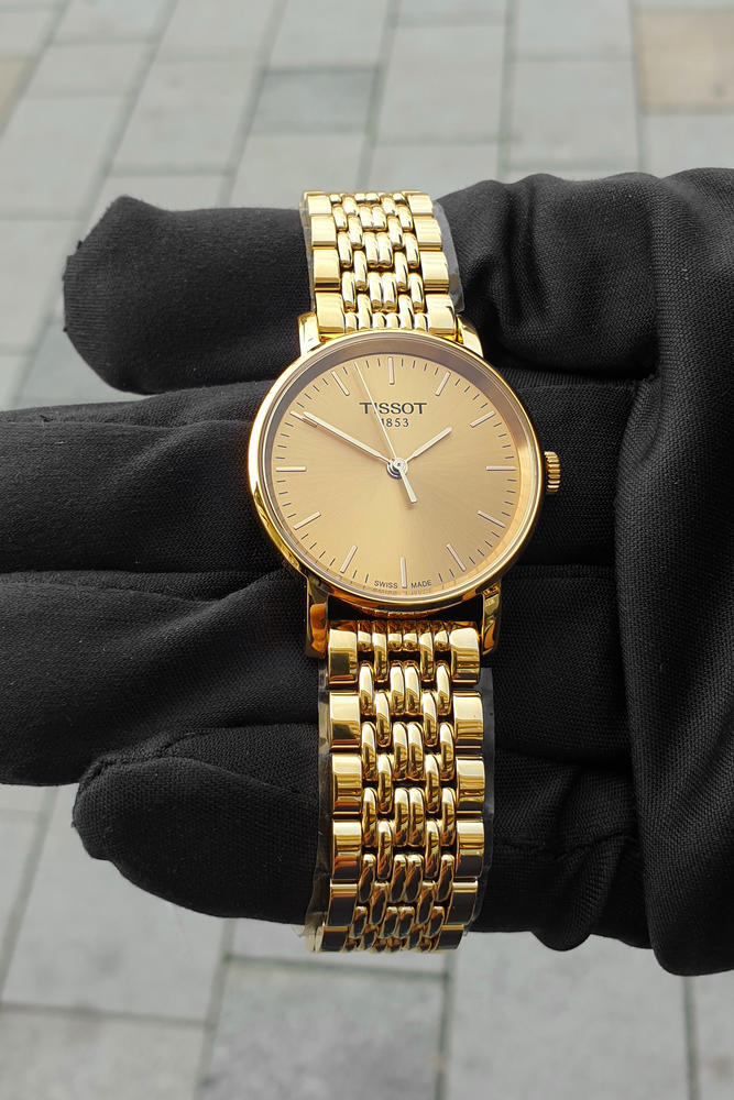 Tissot T Classic Everytime Desire Small Gold Dial Gold Mesh Bracelet Watch For Women - T109.210.33.021.00 Buy Now By Tissot