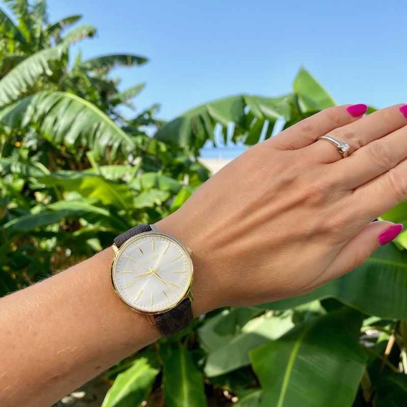 Michael Kors Pyper Quartz Silver Dial Brown Leather Strap Watch For Women - MK2857 Buy Now By Michael Kors