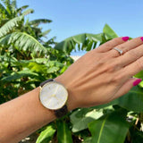 Michael Kors Pyper Quartz Silver Dial Brown Leather Strap Watch For Women - MK2857 Buy Now By Michael Kors