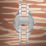 Michael Kors Layton Three Hand Mother of Pearl White Dial Two Tone Steel Strap Watch For Women - MK6849 Buy Now By Michael Kors