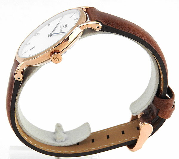 Daniel Wellington Dapper St Mawes White Dial Brown Leather Strap Watch For Women - DW00100091 Buy Now By Daniel Wellington