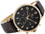 Tommy Hilfiger Daniel Black Dial Brown Leather Strap Watch for Men - 1710379 Buy Now By Tommy Hilfiger