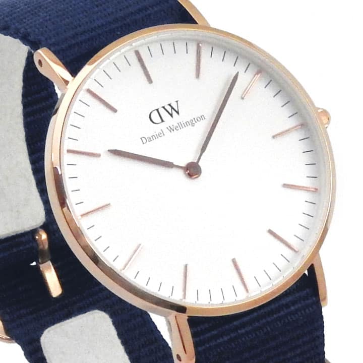 Daniel Wellington Classic Bayswater White Dial Navy Blue NATO Strap Watch For Women - DW00100279 Buy Now By Daniel Wellington