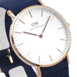 Daniel Wellington Classic Bayswater White Dial Navy Blue NATO Strap Watch For Women - DW00100279 Buy Now By Daniel Wellington