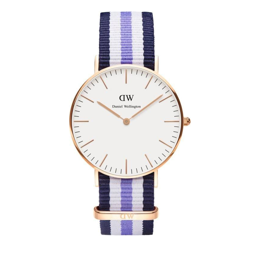 Daniel Wellington Classic Trinity White Dial Three Tone Nylon Strap Watch For Women - 0509DW Buy Now By Daniel Wellington