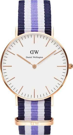 Daniel Wellington Classic Trinity White Dial Three Tone Nylon Strap Watch For Women - 0509DW Buy Now By Daniel Wellington