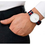 Daniel Wellington Classic Oxford White Dial Two Tone Nylon Strap Watch For Men - DW00100015 Buy Now By Daniel Wellington