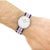 Daniel Wellington Classic Southampton White Dial Three Tone Nylon Strap Watch For Women - DW00100050 Buy Now By Daniel Wellington