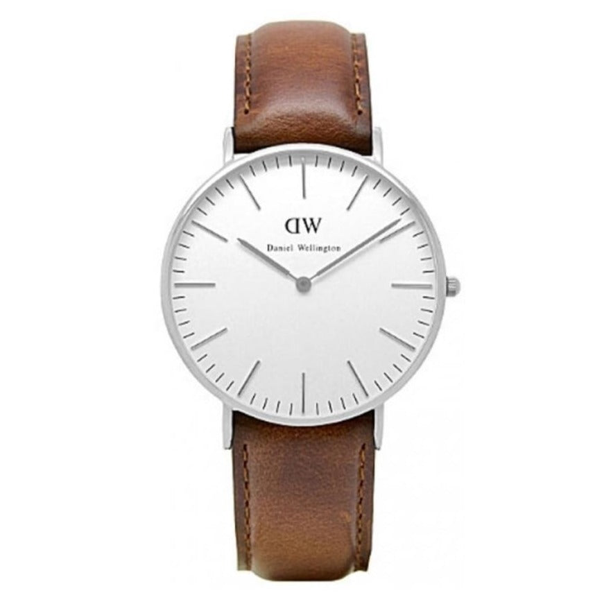 Daniel Wellington St Mawes White Dial Brown Leather Strap Watch For Men - DW00100052 Buy Now By Daniel Wellington