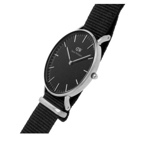 Daniel Wellington Classic Cornwall Quartz Black Dial Black Nylon Strap Watch For Women - DW00100151 Buy Now By Daniel Wellington