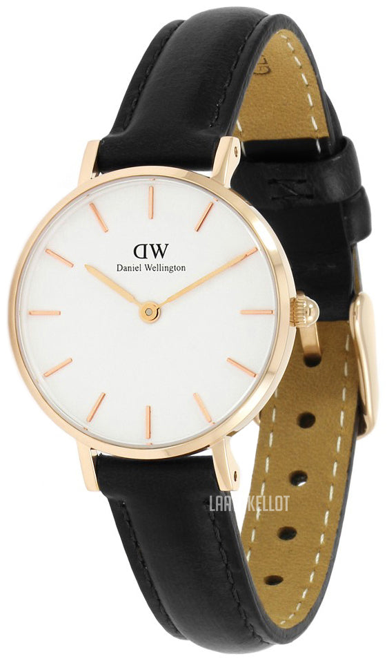 Daniel Wellington Classic Petite Sheffield White Dial Black Leather Strap Watch For Women - DW00100230 Buy Now By Daniel Wellington