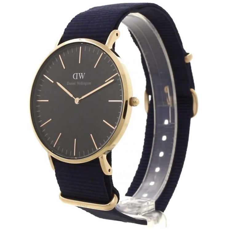 Daniel Wellington Classic Bayswater Black Dial Black NATO Strap Watch For Men - DW00100277 Buy Now By Daniel Wellington