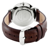 Daniel Wellington Classic Bristol White Dial Brown Leather Strap Watch For Women - DW00100056 Buy Now By Daniel Wellington