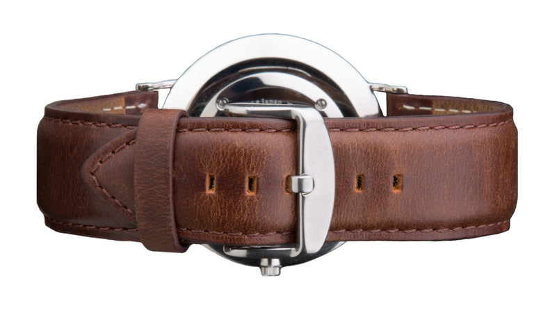 Daniel Wellington Classic Bristol White Dial Brown Leather Strap Watch For Women - DW00100056 Buy Now By Daniel Wellington