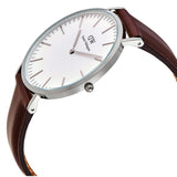 Daniel Wellington Classic Bristol Quartz White Dial Brown Leather Strap Watch For Men - DW00100023 Buy Now By Daniel Wellington