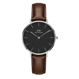 Daniel Wellington Classic Petite Bristol Black Dial Brown Leather Strap Watch For Women - DW00100177 Buy Now By Daniel Wellington