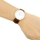 Daniel Wellington Classic St. Mawes White Dial Brown Leather Strap Watch for Men - DW00100035 Buy Now By Daniel Wellington