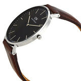 Daniel Wellington Classic Bristol Black Dial Brown Leather Strap Watch For Men - DW00100131 Buy Now By Daniel Wellington