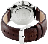 Daniel Wellington Classic Bristol Quartz White Dial Brown Leather Strap Watch For Men - DW00100023 Buy Now By Daniel Wellington