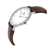 Daniel Wellington Classic Bristol White Dial Brown Leather Strap Watch For Women - DW00100056 Buy Now By Daniel Wellington