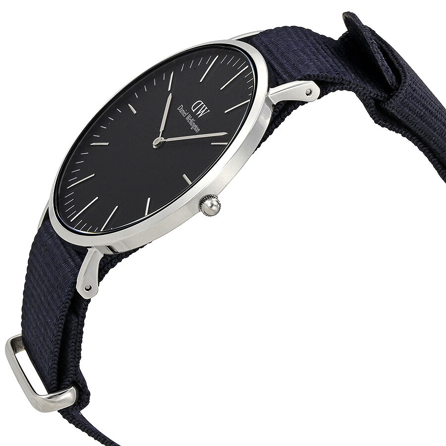 Daniel Wellington Classic Cornwall Black Dial Black Nylon Strap Watch For Women - DW00100149 Buy Now By Daniel Wellington