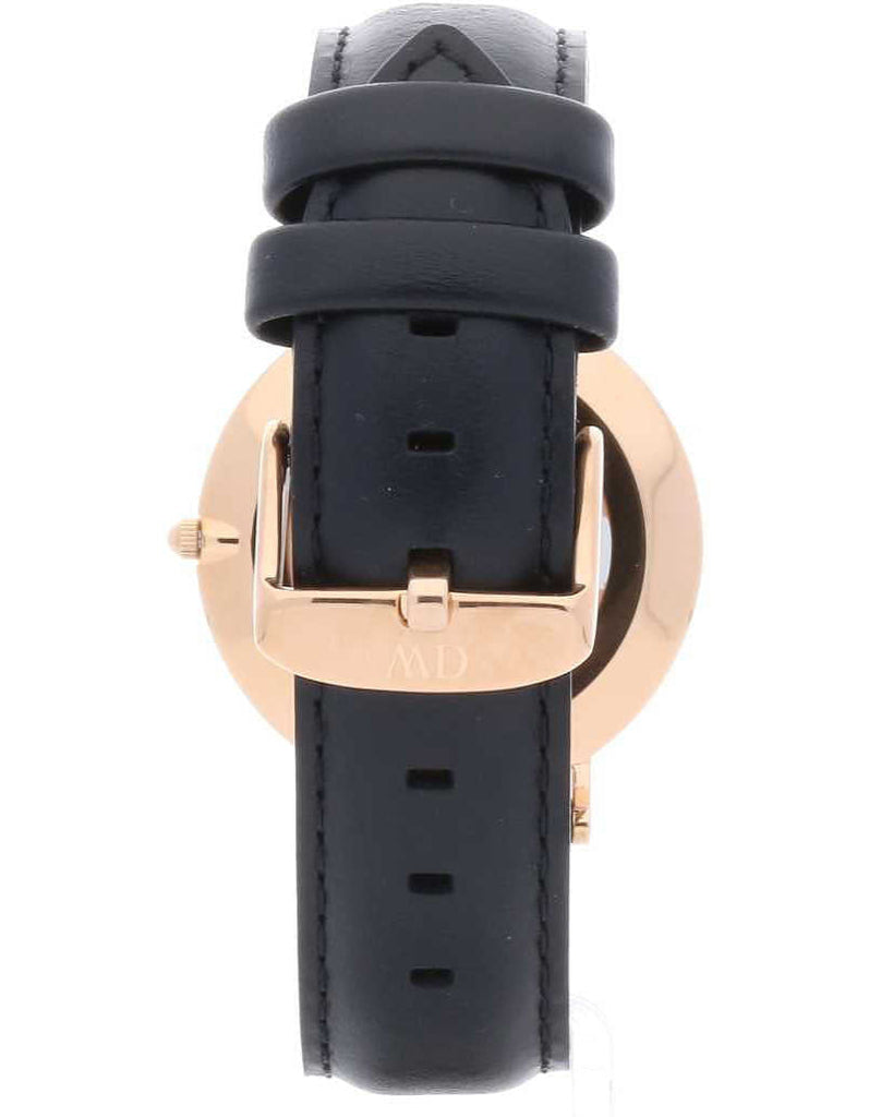 Daniel Wellington Classic Sheffield Black Dial Black Leather Strap Watch For Women - DW00100139 Buy Now By Daniel Wellington