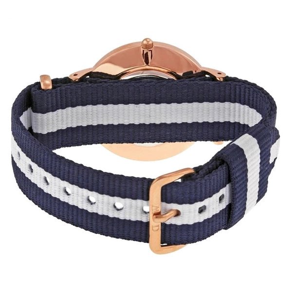 Daniel Wellington Classy Glasgow White Dial Two Tone Nylon Strap Watch For Women - DW00100078 Buy Now By Daniel Wellington