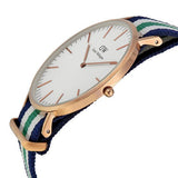 Daniel Wellington Classic Nottingham White Dial Two Tone NATO Strap Watch For Men - 0108DW Buy Now By Daniel Wellington