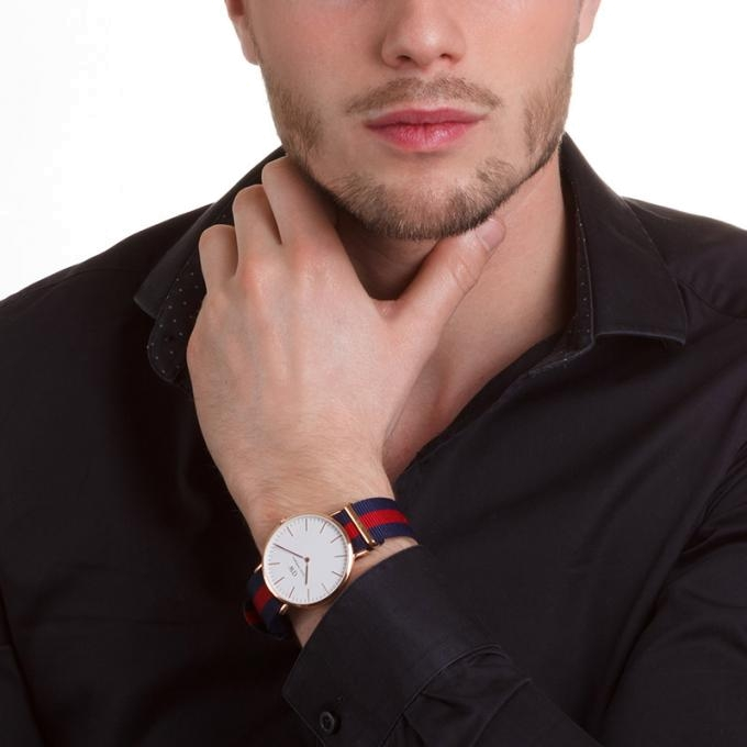 Daniel Wellington Classic Oxford White Dial Two Tone NATO Strap Watch For Men - DW00100001 Buy Now By Daniel Wellington