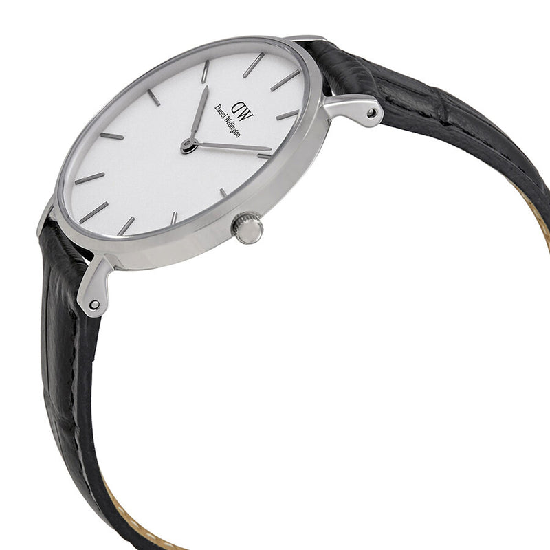 Daniel Wellington Classic Petite Reading White Dial Black Leather Strap Watch For Women - DW00100185 Buy Now By Daniel Wellington