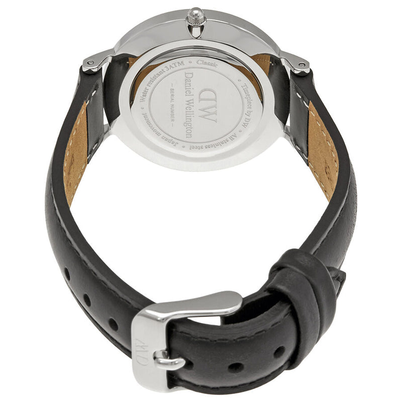 Daniel Wellington Petite Sheffield Black Dial Black Leather Strap Watch For Women - DW00100180 Buy Now By Daniel Wellington