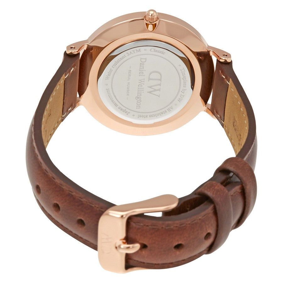 Daniel Wellington Petite St Mawes White Dial Brown Leather Strap Watch For Women - DW00100175 Buy Now By Daniel Wellington