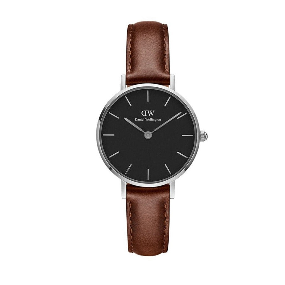 Daniel Wellington Classic Petite St Mawes Black Dial Brown Leather Strap Watch For Women - DW00100237 Buy Now By Daniel Wellington