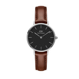 Daniel Wellington Classic Petite St Mawes Black Dial Brown Leather Strap Watch For Women - DW00100237 Buy Now By Daniel Wellington
