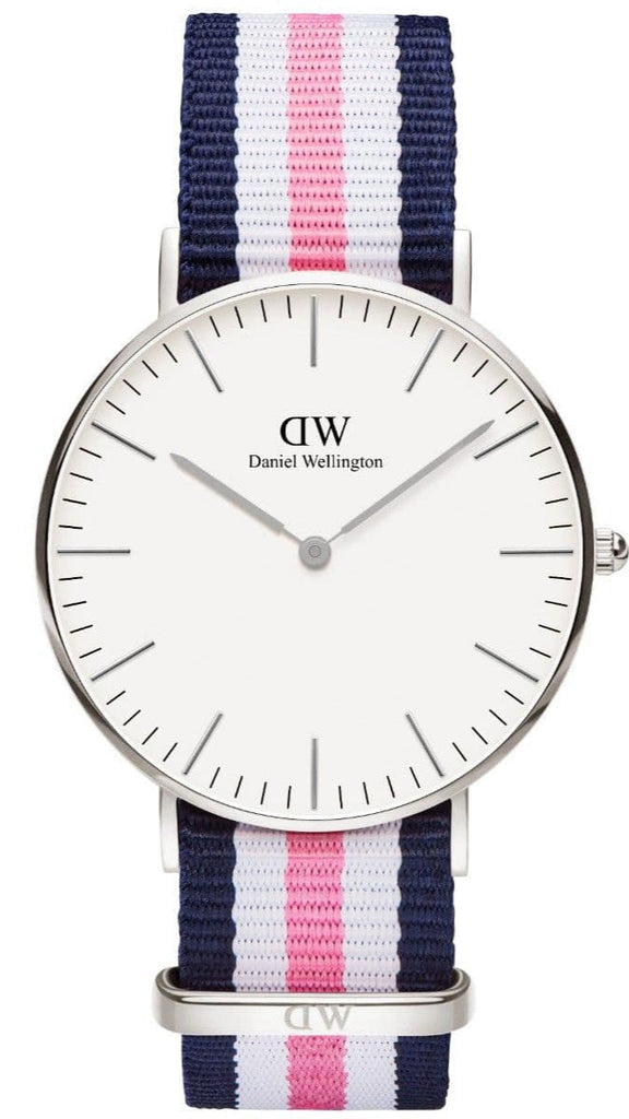 Daniel Wellington Classic Southampton White Dial Three Tone Nylon Strap Watch For Women - DW00100050 Buy Now By Daniel Wellington
