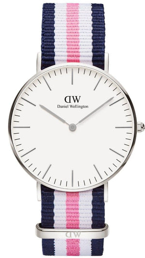 Daniel Wellington Classic Southampton White Dial Three Tone Nylon Strap Watch For Women - DW00100050 Buy Now By Daniel Wellington