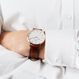 Daniel Wellington Classic St Mawes White Dial Brown Leather Strap Watch For Men - DW00100006 Buy Now By Daniel Wellington