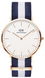 Daniel Wellington Classic Glasgow White Dial Two Tone NATO Strap Watch for Men - DW00100004 Buy Now By Daniel Wellington